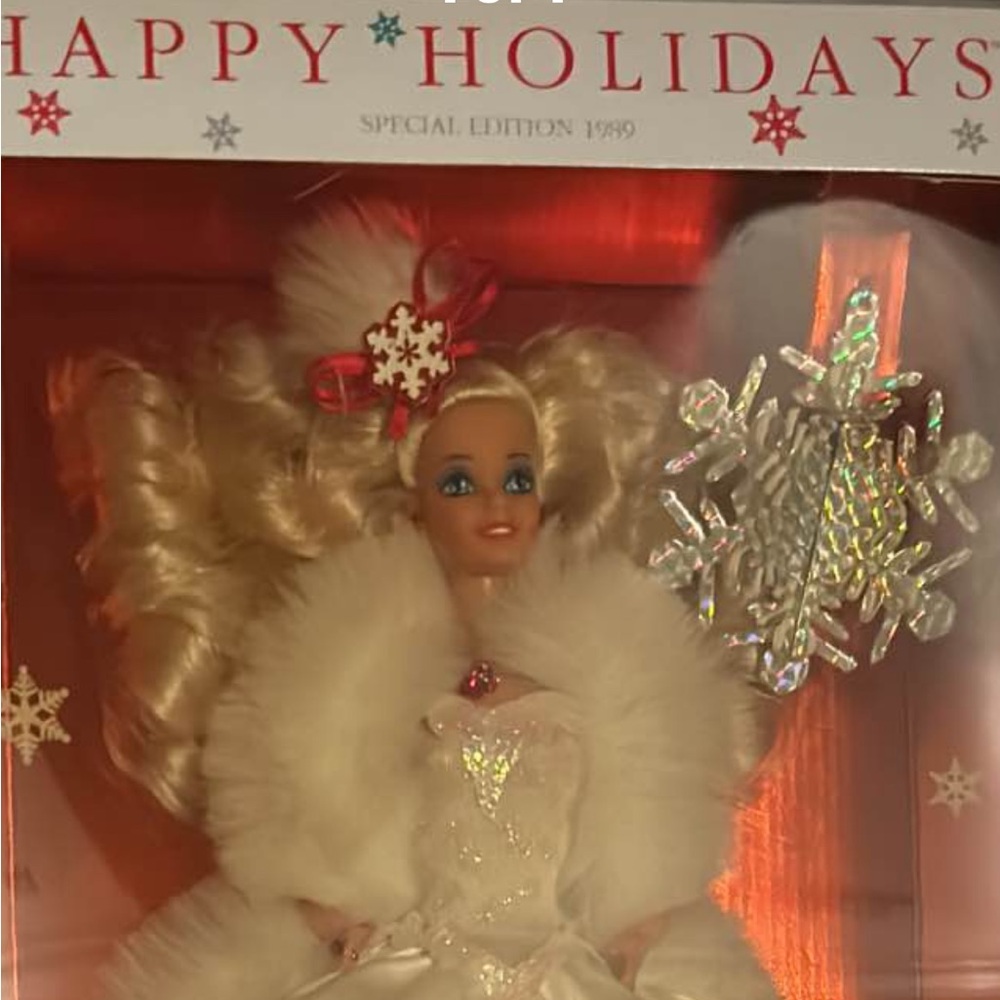 1989 Holiday Barbie ~Special Edition Doll with White Fur Trim!